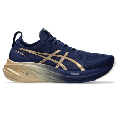 TÊNIS ASICS GEL NIMBUS 26 PLATINUM MASCULINO - Marinho/dourado