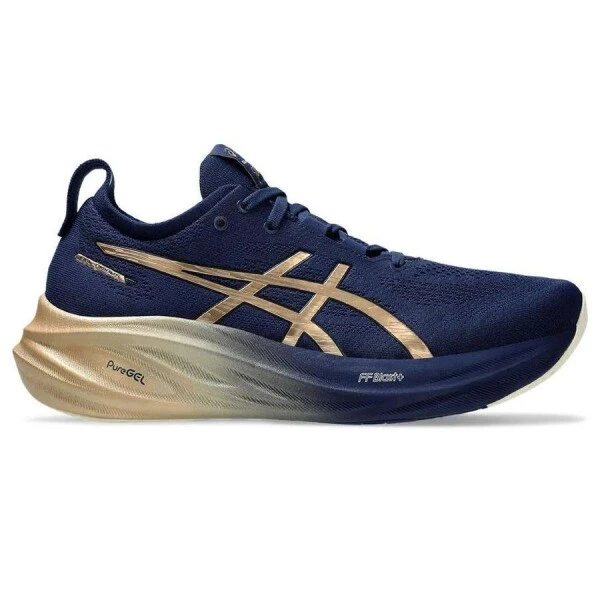 TÊNIS ASICS GEL NIMBUS 26 PLATINUM MASCULINO - Marinho/dourado