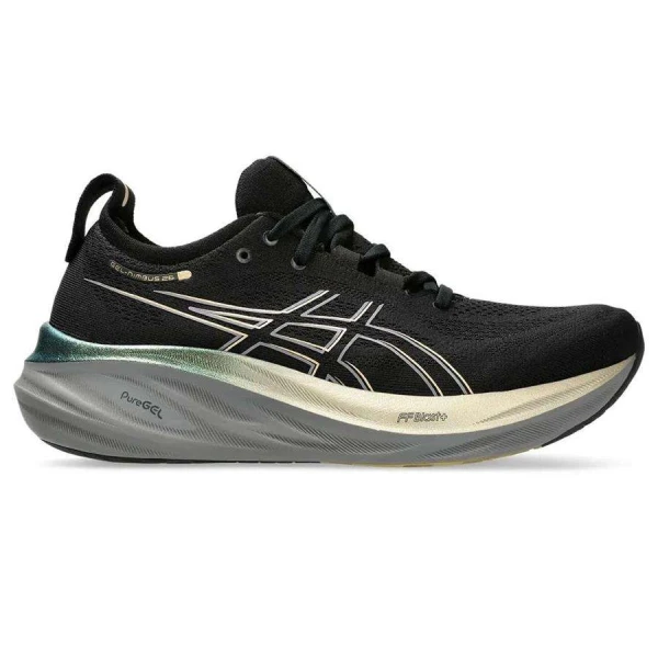 TÊNIS ASICS GEL-NIMBUS 26 PLATINUM MASCULINO - Preto/dourado