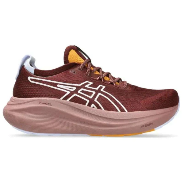TÊNIS ASICS GEL NIMBUS 27 TR FEM - Bordo/branco