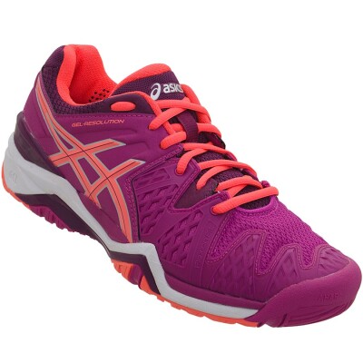 TÊNIS ASICS GEL RESOLUTION 6 FEMININO - Roxo/salmao TÊNIS ASICS GEL RESOLUTION 6 FEMININO - Roxo/salmao