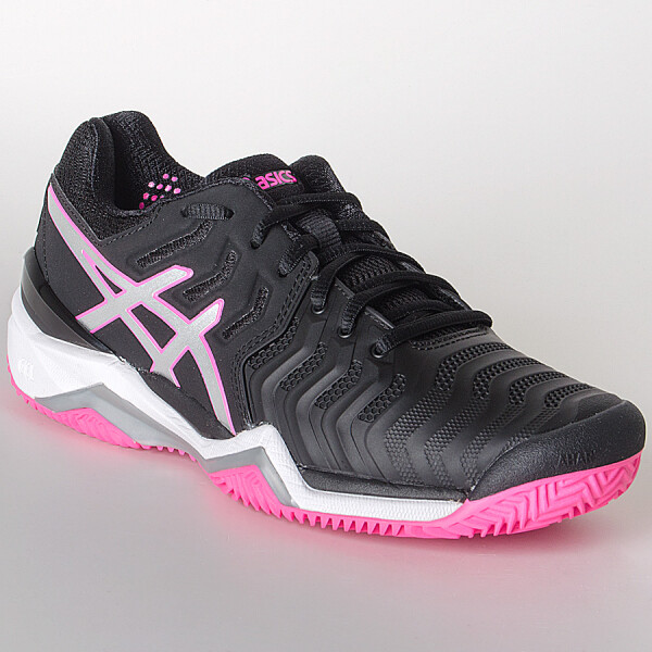 TÊNIS ASICS GEL RESOLUTION 7 CLAY FEMININO - Preto/prata