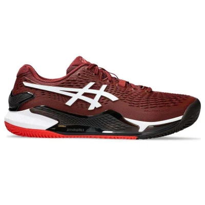 TÊNIS ASICS GEL-RESOLUTION 9 CLAY MASCULINO - Bordo/branco