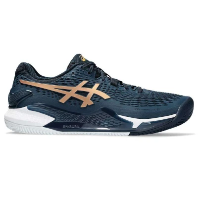 TÊNIS ASICS GEL RESOLUTION 9 CLAY MASCULINO - Marinho/dourado