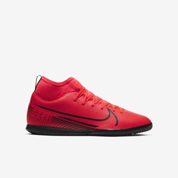 TÊNIS BOTINHA NIKE MERCURIAL SUPERFLY 7 CLUB IC INFANTIL - Vermelho/preto