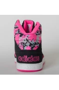 TÊNIS CANO ALTO ADIDAS HOOPS MID INFANTIL - Preto/pink TÊNIS CANO ALTO ADIDAS HOOPS MID INFANTIL - Preto/pink