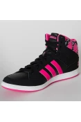 TÊNIS CANO ALTO ADIDAS HOOPS MID INFANTIL - Preto/pink TÊNIS CANO ALTO ADIDAS HOOPS MID INFANTIL - Preto/pink