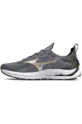 TÊNIS DE CORRIDA MIZUNO WAVE MIRAI 5 MASCULINO - Grafite/dourado