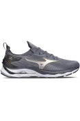 TÊNIS DE CORRIDA MIZUNO WAVE MIRAI 5 MASCULINO - Grafite/dourado