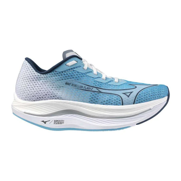 TÊNIS DE CORRIDA MIZUNO WAVE REBELLION FLASH 2 FEMININO - Azul/branco