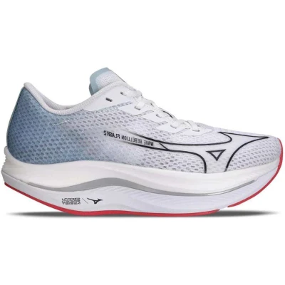 TÊNIS DE CORRIDA MIZUNO WAVE REBELLION FLASH 2 FEMININO - Branco/cinza