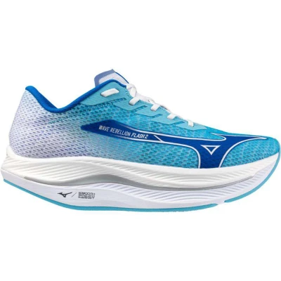 TÊNIS DE CORRIDA MIZUNO WAVE REBELLION FLASH 2 MASCULINO - Azul/branco