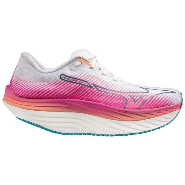 TÊNIS DE CORRIDA MIZUNO WAVE REBELLION PRO FEMININO - Branco/pink