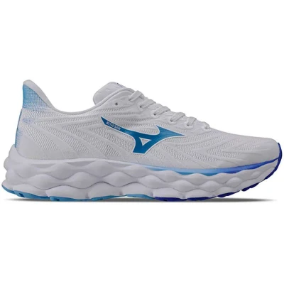 TÊNIS DE CORRIDA MIZUNO WAVE SKY 8 FEMININO - Branco/azul