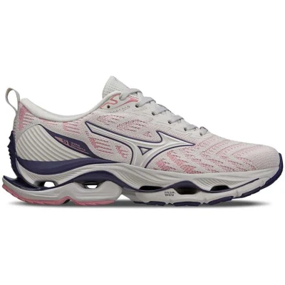 TÊNIS DE CORRIDA MIZUNO WAVE STRATOS 2 FEMININO - Bege/marinho