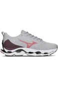 TÊNIS DE CORRIDA MIZUNO WAVE STRATOS 2 FEMININO - Cinza/pink