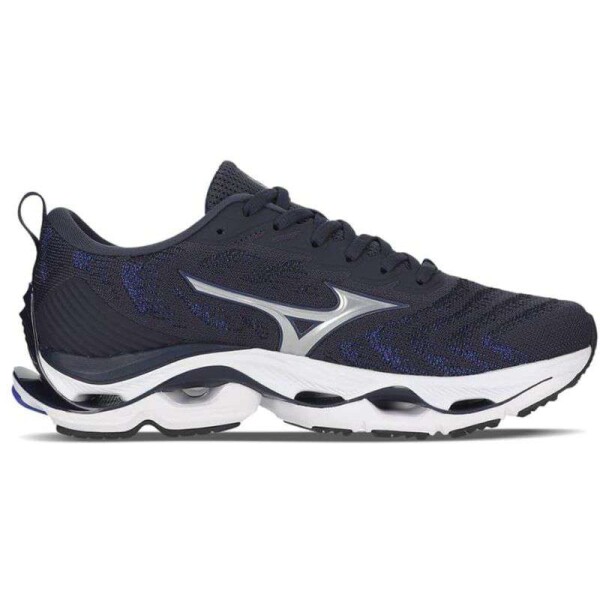 TÊNIS DE CORRIDA MIZUNO WAVE STRATOS 2 MASCULINO - Marinho/prata