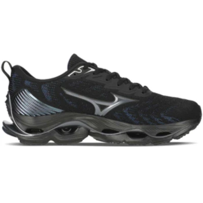 TÊNIS DE CORRIDA MIZUNO WAVE STRATOS 2 MASCULINO - Preto/azul