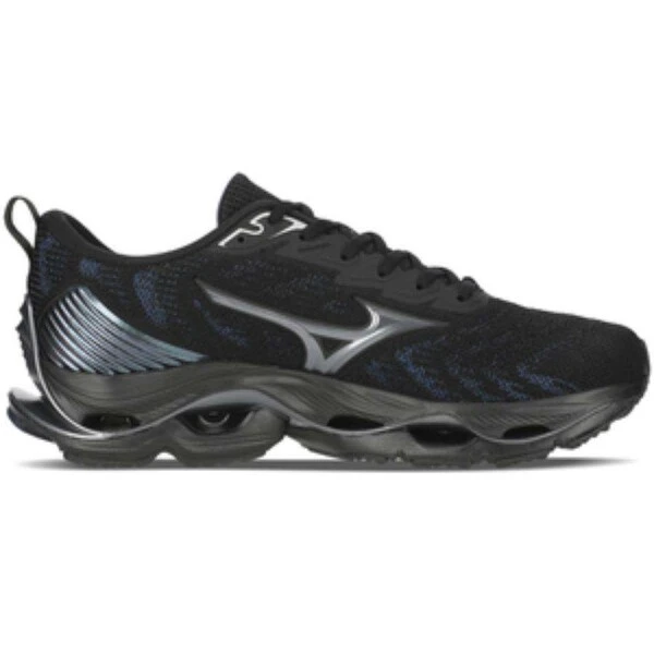TÊNIS DE CORRIDA MIZUNO WAVE STRATOS 2 MASCULINO - Preto/azul