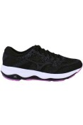TÊNIS DE CORRIDA MIZUNO WAVE WAY FEMININO - Preto/rosa