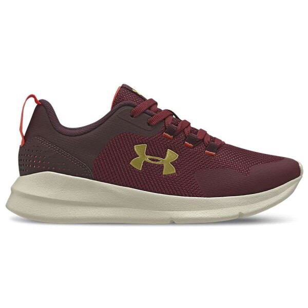 TÊNIS DE CORRIDA UNDER ARMOUR CHARGED ESSENTIAL FEMININO - Bordo/cinza