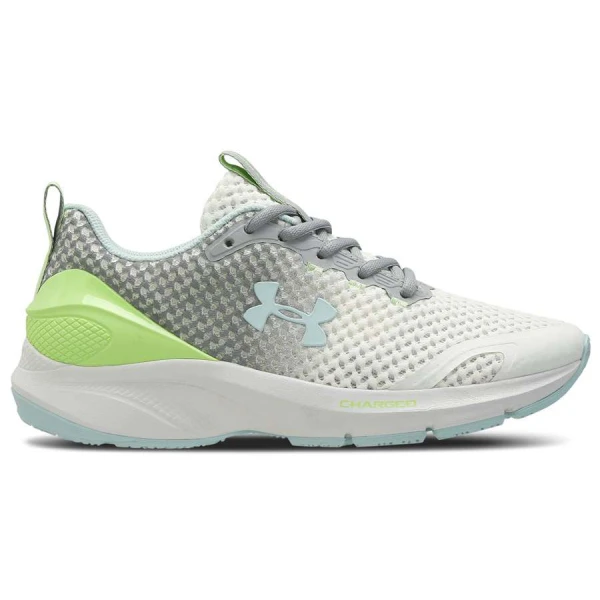 TÊNIS DE CORRIDA UNDER ARMOUR CHARGED PROMPT FEMININO - Branco/cinza TÊNIS DE CORRIDA UNDER ARMOUR CHARGED PROMPT FEMININO - Branco/cinza