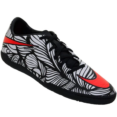TÊNIS FUTSAL NIKE HYPERVENOM PHELON II NEYMAR JR IC - Branco/preto