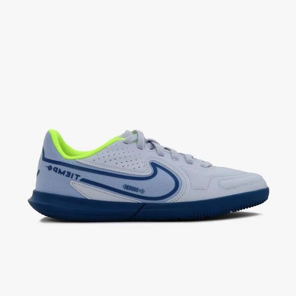 TÉNIS FUTSAL NIKE JR TIEMPO LEGEND 9 CLUB IC INFANTIL - Azul celeste/marinho