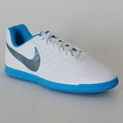 TÊNIS FUTSAL NIKE TIEMPO LEGENDX 7 CLUB IC INFANTIL - Branco/azul