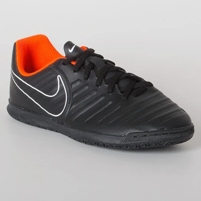 TÊNIS FUTSAL NIKE TIEMPO LEGENDX 7 CLUB IC INFANTIL - Preto/laranja