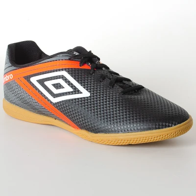 TÊNIS FUTSAL UMBRO INDOOR DRAKO - Preto/laranja