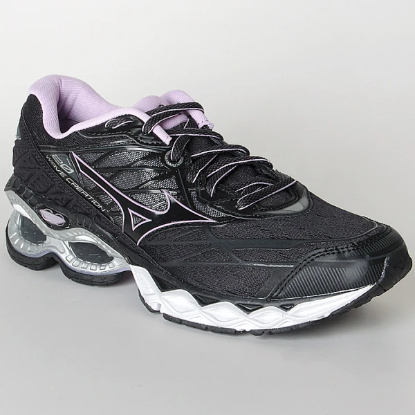 TÊNIS MIZUNO WAVE CREATION 20 FEMININO - Preto/lilas TÊNIS MIZUNO WAVE CREATION 20 FEMININO - Preto/lilas