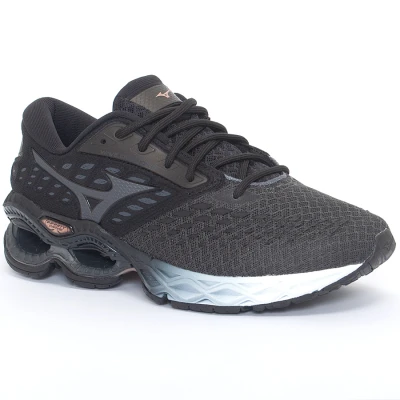 TÊNIS MIZUNO WAVE CREATION 21 FEMININO - Preto/chumbo TÊNIS MIZUNO WAVE CREATION 21 FEMININO - Preto/chumbo
