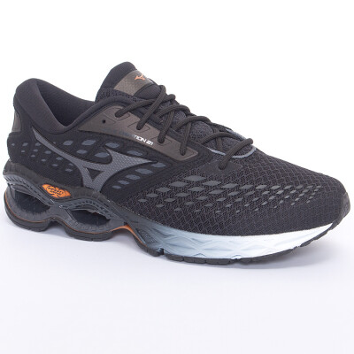 TÊNIS MIZUNO WAVE CREATION 21 MASCULINO - Preto/chumbo