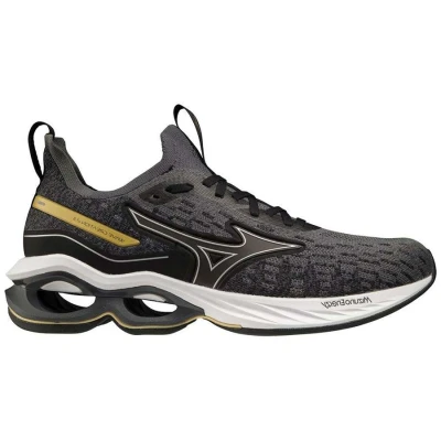 TÊNIS MIZUNO WAVE CREATION 23 KNIT MASCULINO - Chumbo/dourado TÊNIS MIZUNO WAVE CREATION 23 KNIT MASCULINO - Chumbo/dourado