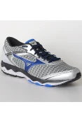 TÊNIS MIZUNO WAVE HAWK MASCULINO - Prata/azul TÊNIS MIZUNO WAVE HAWK MASCULINO - Prata/azul