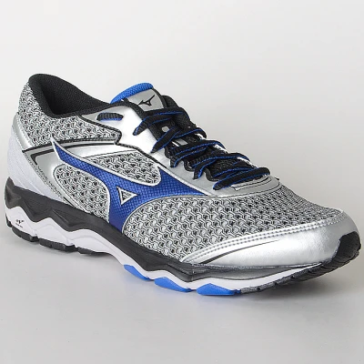 TÊNIS MIZUNO WAVE HAWK MASCULINO - Prata/azul TÊNIS MIZUNO WAVE HAWK MASCULINO - Prata/azul