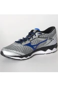 TÊNIS MIZUNO WAVE HAWK MASCULINO - Prata/azul TÊNIS MIZUNO WAVE HAWK MASCULINO - Prata/azul