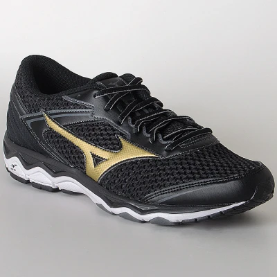 TÊNIS MIZUNO WAVE HAWK MASCULINO - Preto/dourado TÊNIS MIZUNO WAVE HAWK MASCULINO - Preto/dourado