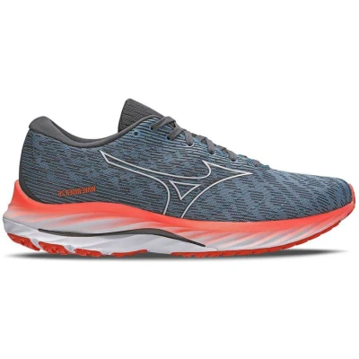 TÊNIS MIZUNO WAVE RIDER 26 MASCULINO - Azul/laranja