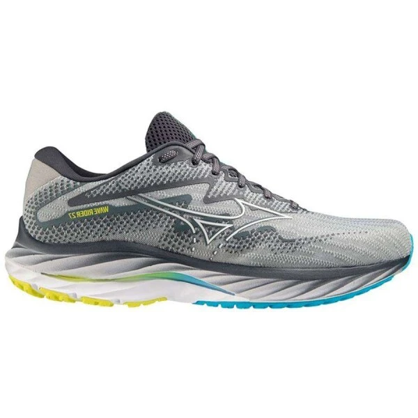 TÊNIS MIZUNO WAVE RIDER 27 MASCULINO - Cinza/verde