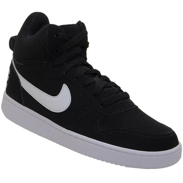 TÊNIS NIKE CANO ALTO COURT BOROUGH MID FEMININO - Preto/branco TÊNIS NIKE CANO ALTO COURT BOROUGH MID FEMININO - Preto/branco