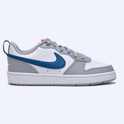 TÊNIS NIKE COURT BOROUGH LOW 2 (GS) JUVENIL - Branco/azul