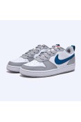 TÊNIS NIKE COURT BOROUGH LOW 2 (GS) JUVENIL - Branco/azul