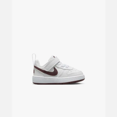 TÊNIS NIKE COURT BOROUGH LOW RECRAFT BABY INFANTIL - Branco/bordo