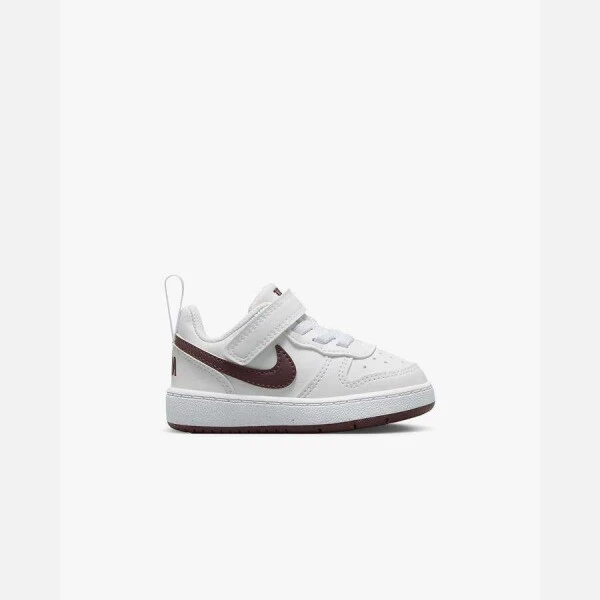 TÊNIS NIKE COURT BOROUGH LOW RECRAFT BABY INFANTIL - Branco/bordo