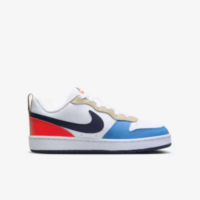 TÊNIS NIKE COURT BOROUGH LOW RECRAFT INFANTIL - Branco/marinho