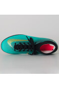 TÊNIS NIKE FUTSAL CR7 MERCURIALX SUPERFLY 6 CLUB IC - Verde/dourado