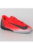 TÊNIS NIKE FUTSAL VAPORX 12 ACADEMY GS CR7 IC INFANTIL - Vermelho/preto