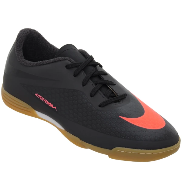 TÊNIS NIKE HYPERVENOM PHADE IC INFANTIL - Preto/laranja